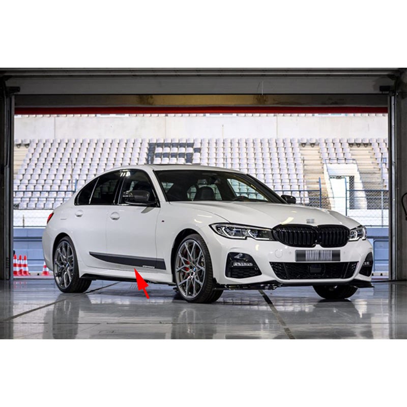 x xotic tech 2pcs M-Performance Auto Car Body Side Skirt Stripe Trim Lower Door Sill Panel Decal Vinyl Sticker Compatible with BMW G20, Glossy Black - Image 4